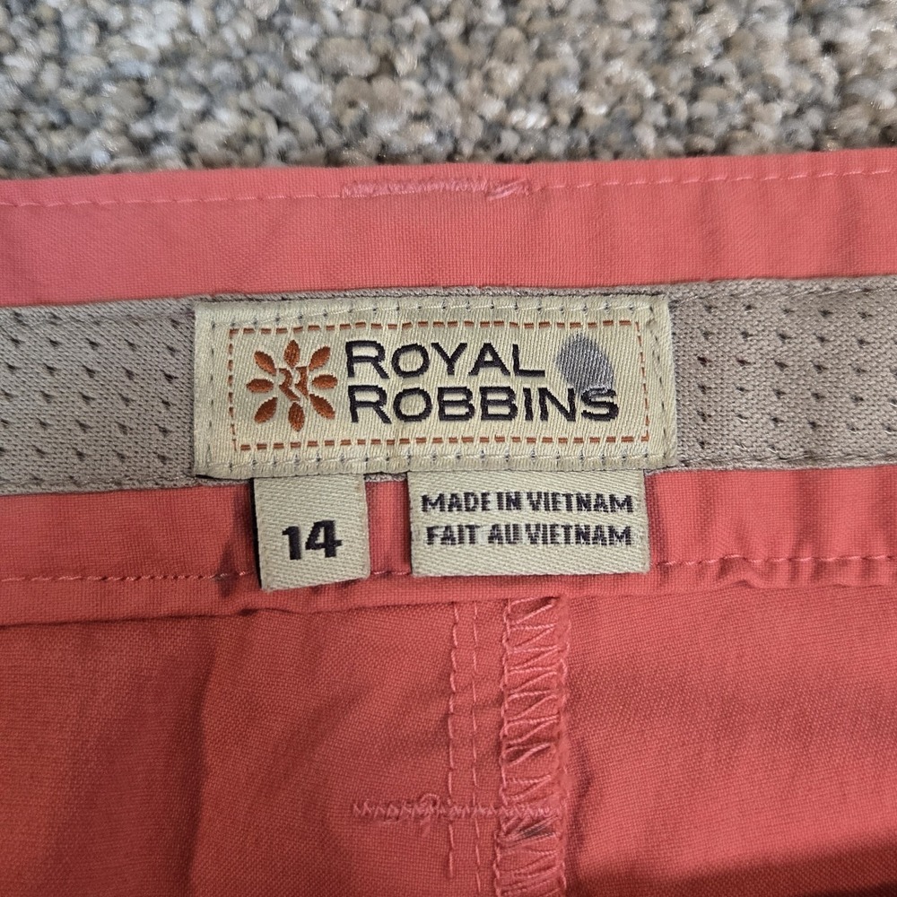 Royal Robbins Capri pants women's Size 14 Salmon Lightweight outdoors - Picture 5 of 7